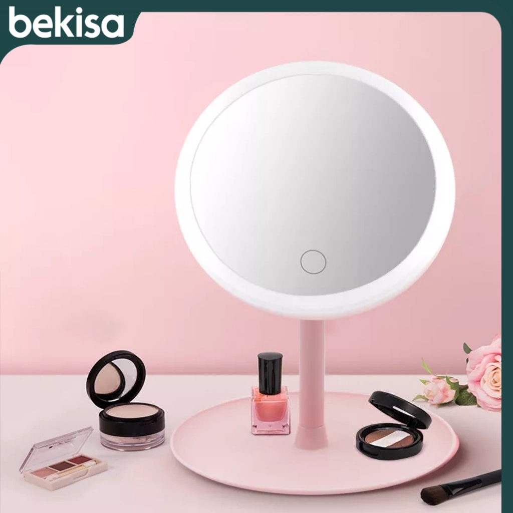 8M Cermin Make Up Kaca Rias Lampu LED Bulat