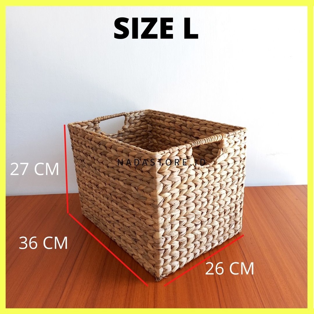 Box Storage | Kotak Penyimpanan | Box Penyimpanan | Kotak Serbaguna Rangka Besi Enceng Gondok TERMURAH