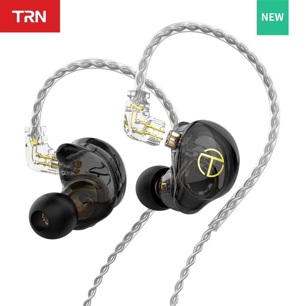 TRN ST2 Earphones 1BA+1DD Hybrid technology HIFI Bass Earbuds In Ear Monitor Headphones Sport Noise Cancelling Headset