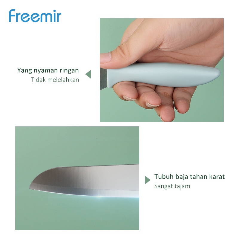 freemir Pisau Set 5 in 1 Stainless Steel Pisau Dapur Pisau Kecil Pisau Buah Pisau Mini Knife Set 5 in 1 Pisau Buah Sayur Makanan