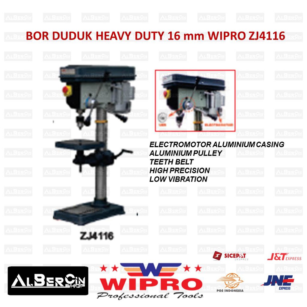 Mesin Bor Duduk Heavy Duty Size 16mm WIPRO ZJ4116
