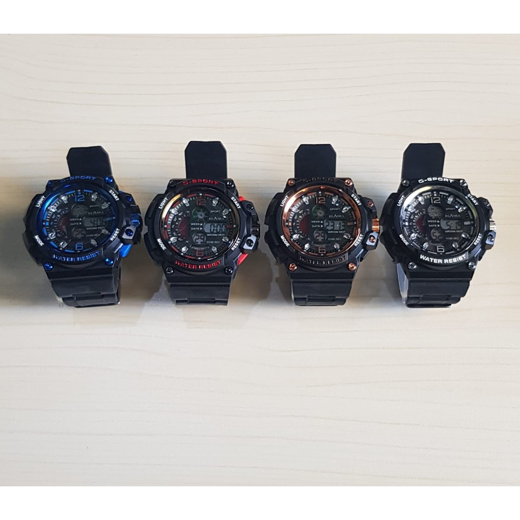 FREE BOX JAM TANGAN PRIA SPORT WATER RESISTANT