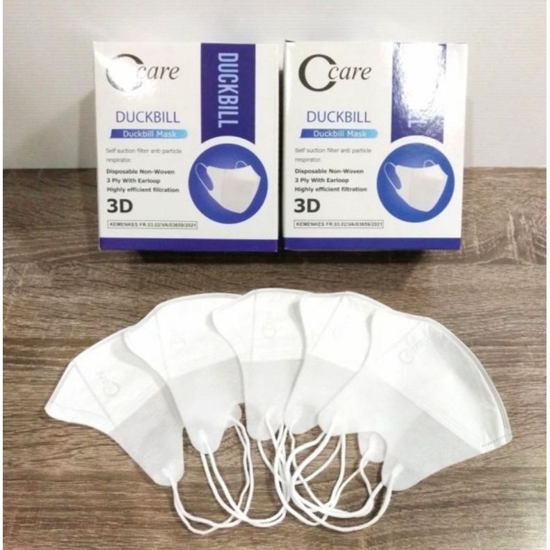 MASKER DUCKBILL DEWASA C CARE 4 PLY ISI 50 PCS