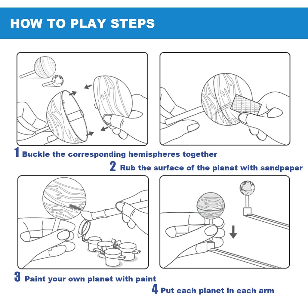 Solar System Planetary Painting Set 3D DIY Mewarnai