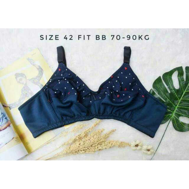 BRA JUMBO SIZE 42 CUP C D TANPA KAWAT BUSA