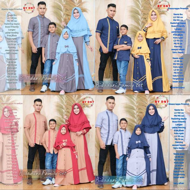 GAMIS MAXI COUPLE FAMILY BIDADARI SET ASLI CANTIK