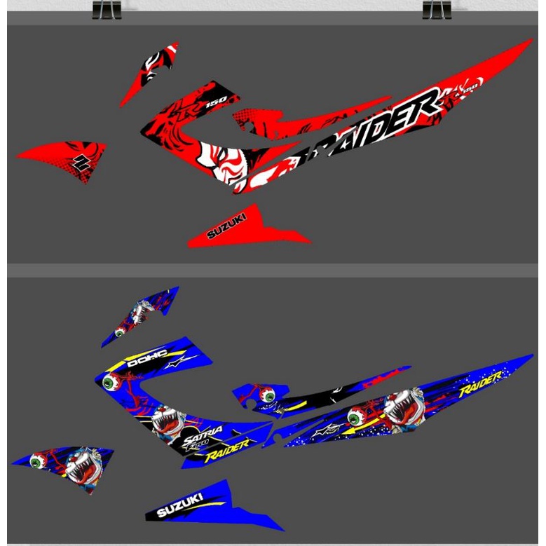 Striping Satria Fu / F 150 New Facelift 2013 2014 2015 Variasi Sticker Stiker Skotlet Motor