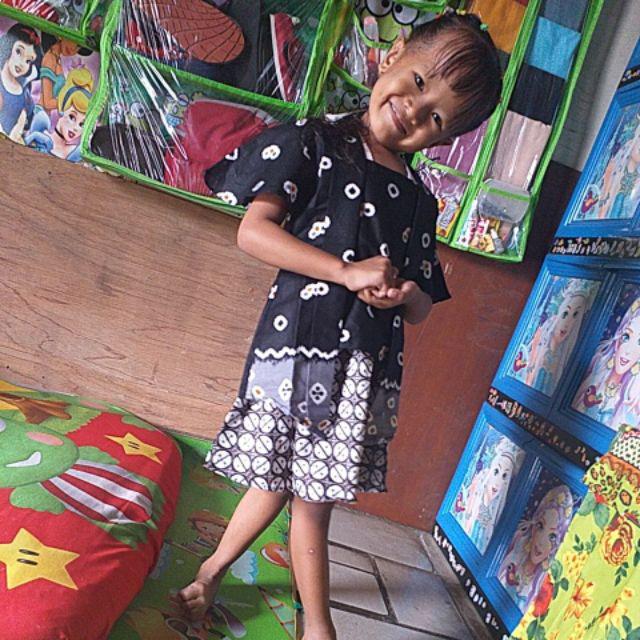Kebaya Anak Jumputan/setelan Kutubaru Batik Anak Jumputan/kebaya Tradisional/kutubaru Batik Modern
