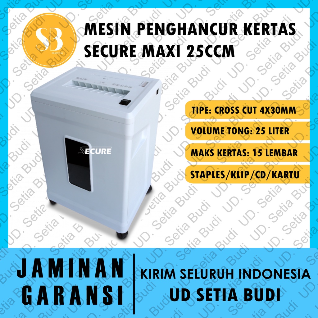 Mesin Penghancur Kertas SECURE Maxi 25 CCM