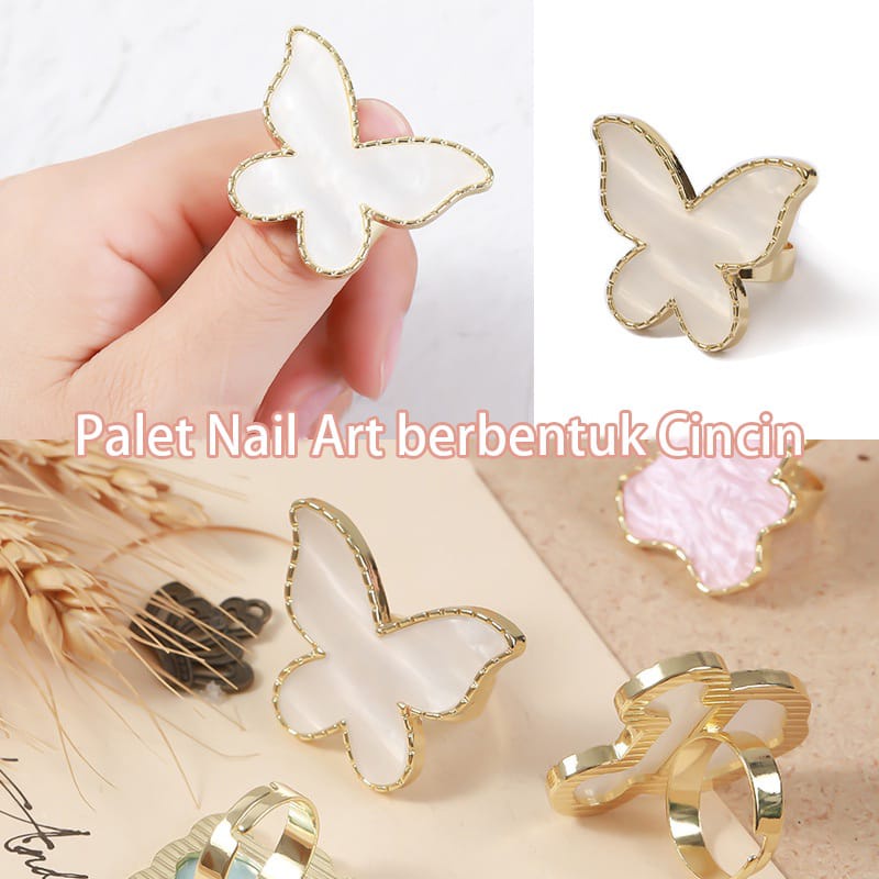 Palet Nail Art Berbentuk Cincin Palet Cincin Display Kuku manicure