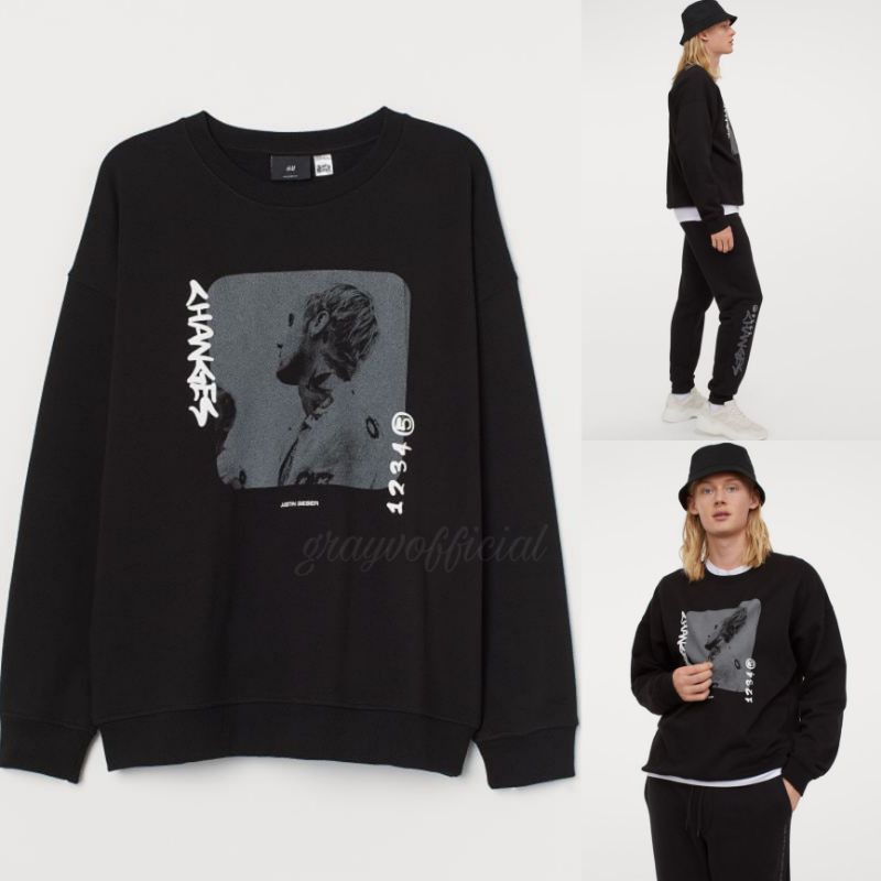 H*M Justin Bieber Changes Crewneck