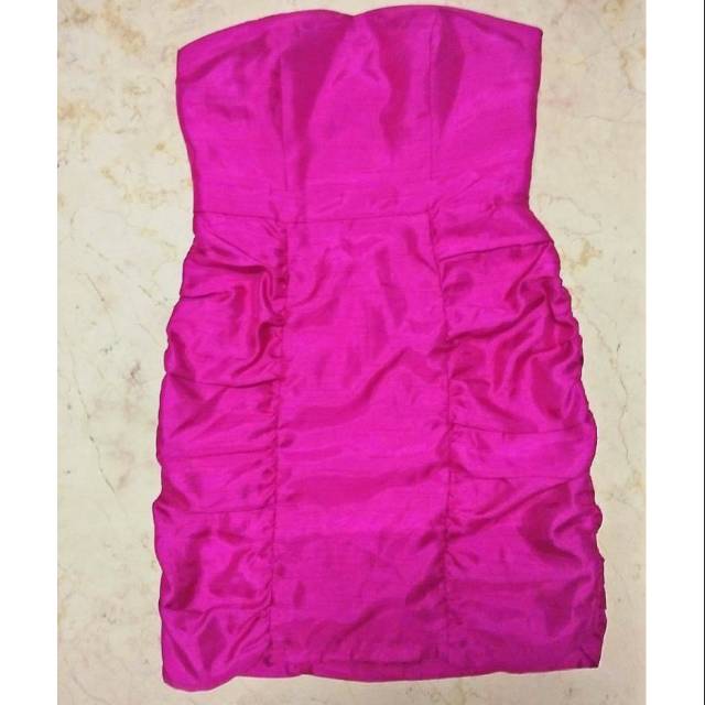Tube Kemben Sexy Dress Pesta Pink