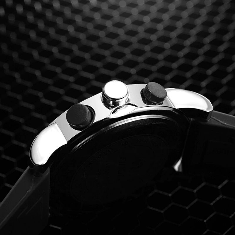 SINOBI 9368 Jam Tangan Pria Analog Digital Tali Silicone WATCHKITE WKOS