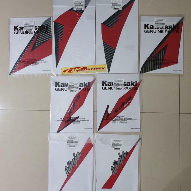 Stiker set merah ninja rr new 2014 original