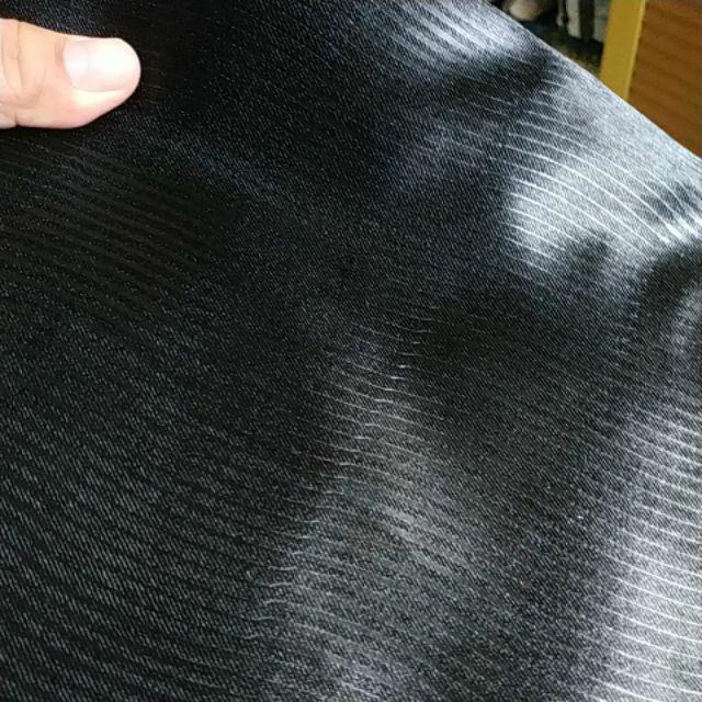 Gorden Jendela Pintu Blackout Import Hitam Serat Polos Model Smokring Ukuran L 100 Cm X T 200 Cm