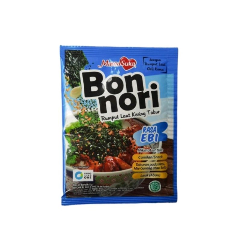 {BUY 3 GET 1 FREE BON NORI 30 gr RANDOM} Bon Nori Ebi 5gr isi 4 pcs - Mamasuka