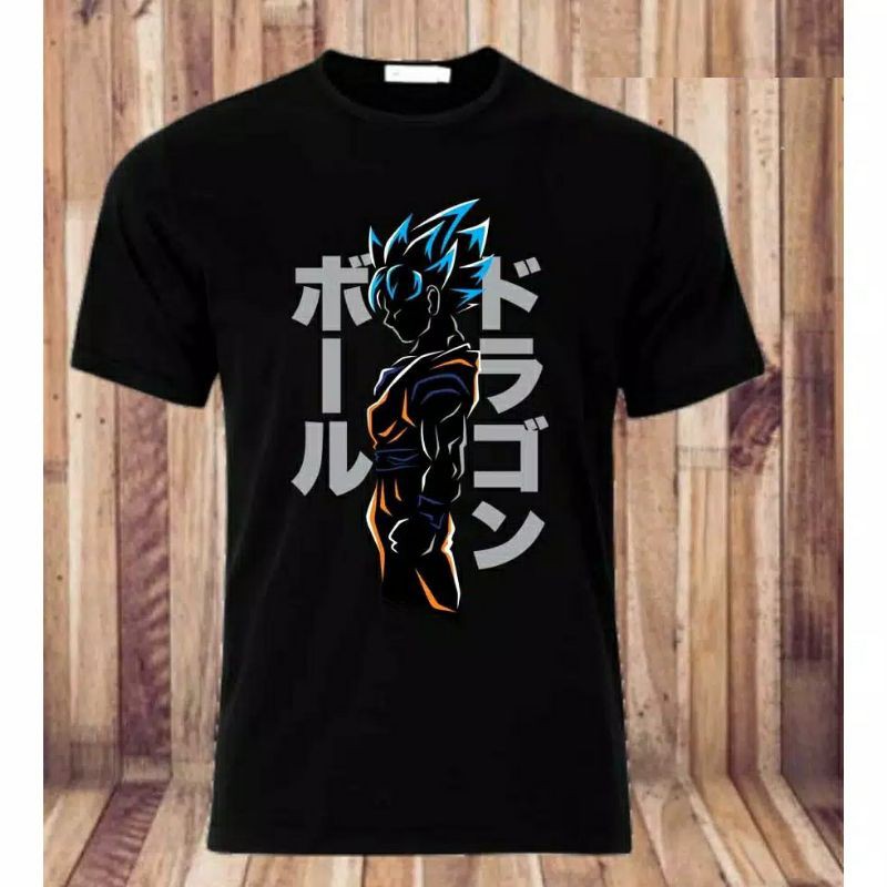 Baju Dragon Ball DBZ Goku Super Saiya God Siluet Kaos Shirt T-Shirt Anime Murah