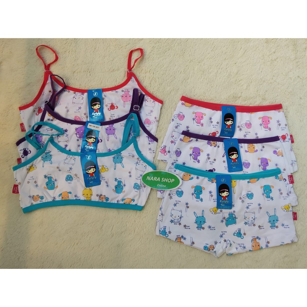 MZ 108 SABLON | Setelan Miniset Anak Lydyly MZ 108 | Miniset Lydyly | Pakaian Dalam Anak | Lydyly
