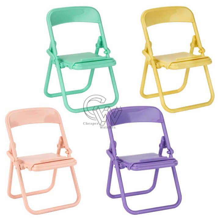 Cheaper-Holder HP Model Kursi Bisa Di Lipat Folding Chair Stand Holder Macaroon Dudukan HP