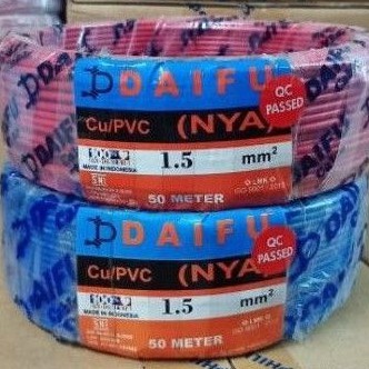 Kabel Listrik DAIFU NYA 1 x 1,5 50 Meter Engkel / Kabel DAIFU Tunggal NYA 1x 1,5 50 Meter