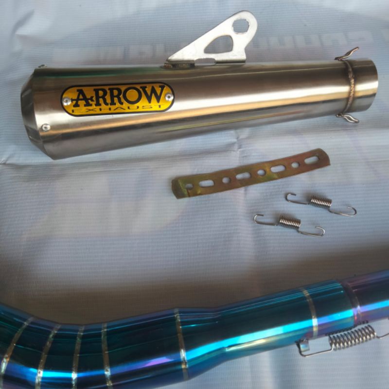 Knalpot Racing Arrow Gsx R15 v2 v3 CBR 150R Cb 150R Vixion Satria Fu MX king Sonic Header Bluemoon-8