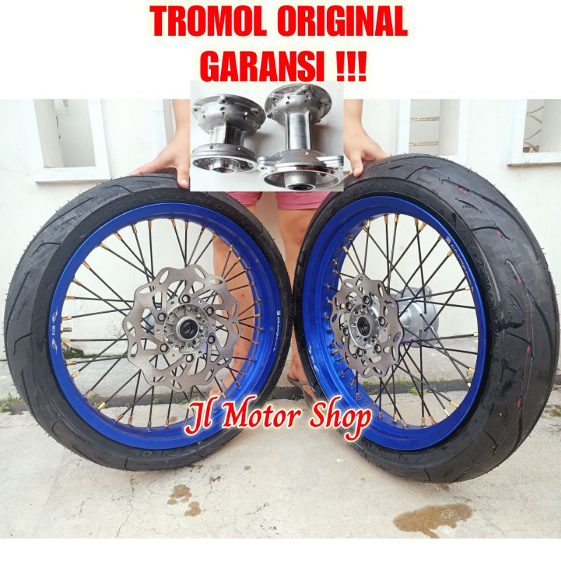 Sepaket Velg SuperMoto Super Moto Yamaha WR155 WR 155 - CRF 150 - KLX 150 KLX150 - CRF150 L Plus Ban