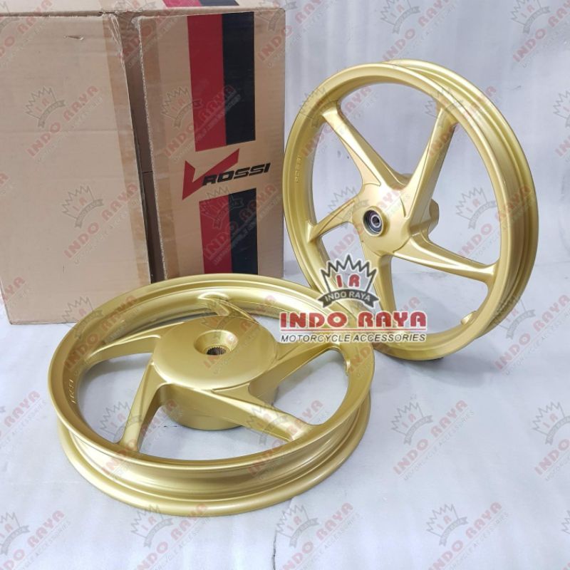 Velg velek pelek racing rossi vario 125 1set depan belakang 160 185 ring 14 techno gold