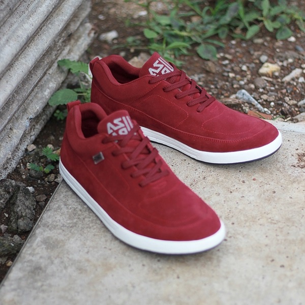 Justrue Sepatu Pria Sneakers Merah Original 100%822