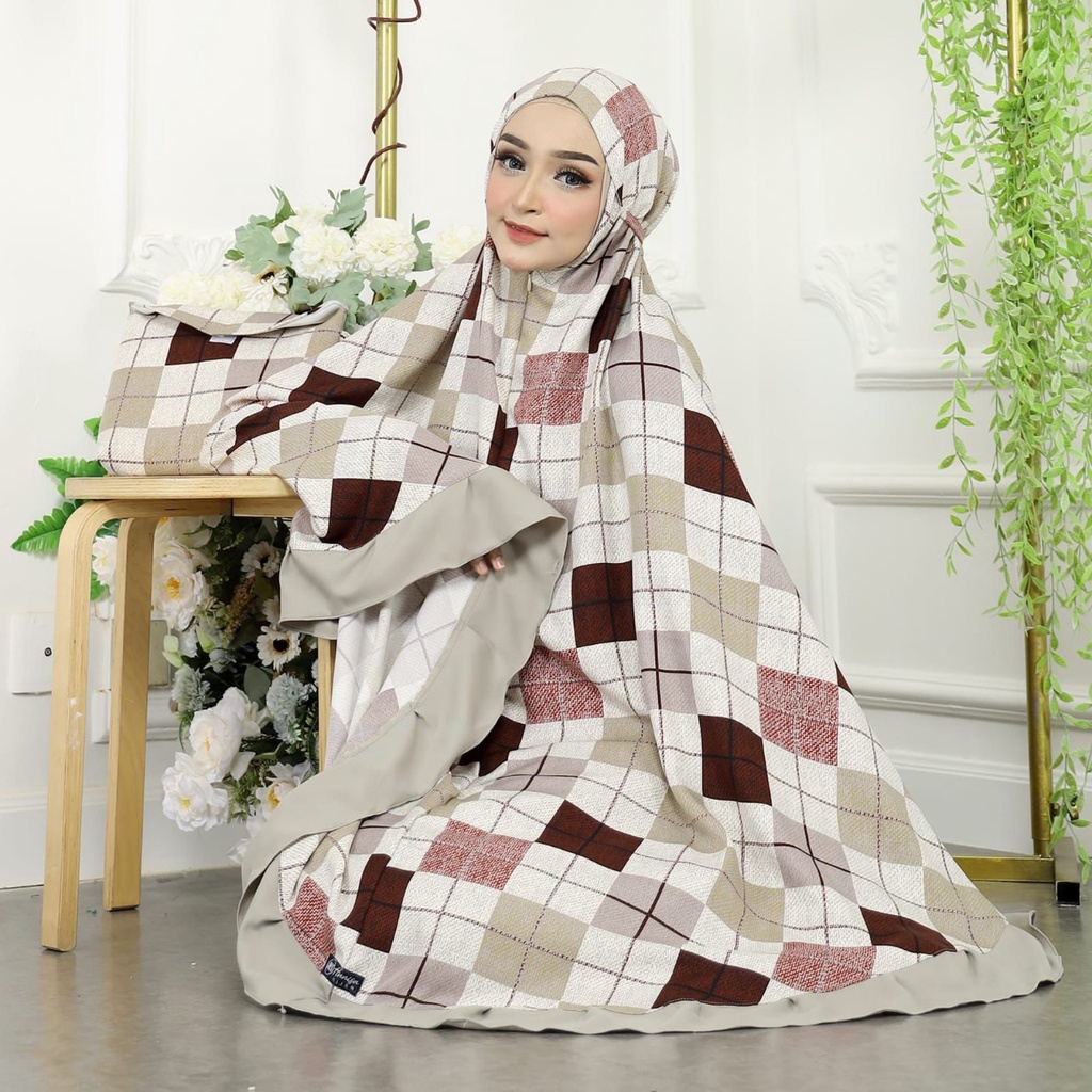 mukena resleting RATU bahan katun premium