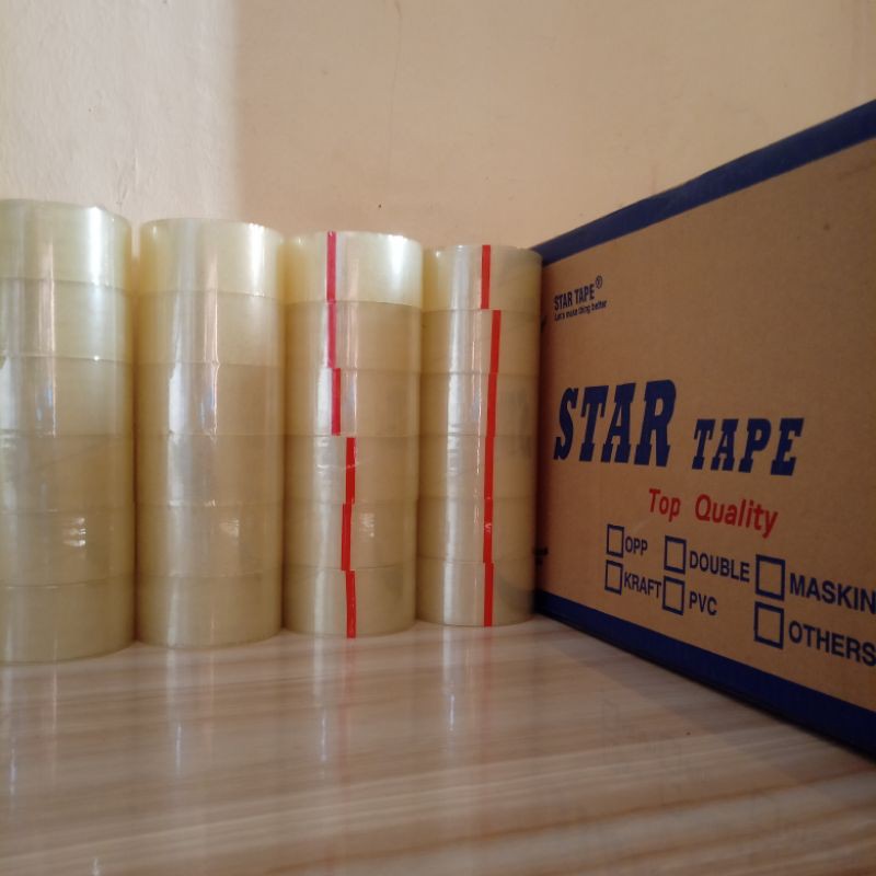 

Lakban Bening Dan Coklat Ukuran 2 Inch 45 MM x 90 yard, Star Tape
