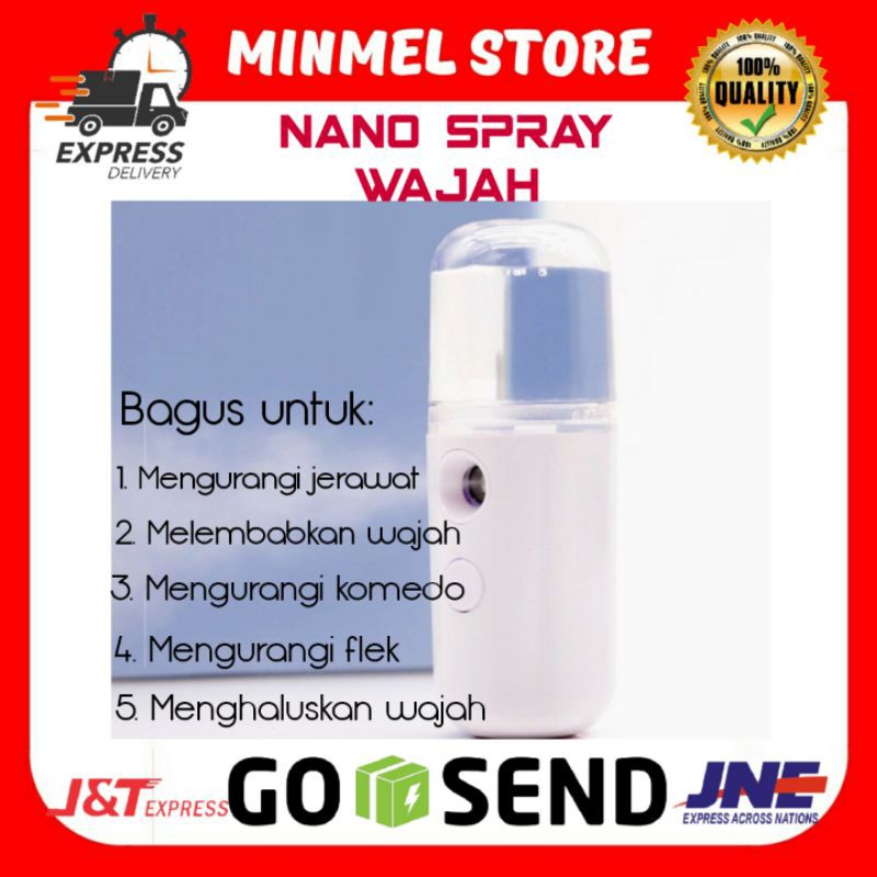 Nano Spray Wajah Untuk Kulit Kering Jerawat Komedo Kumel Facial Mist Uap Wajah Nano