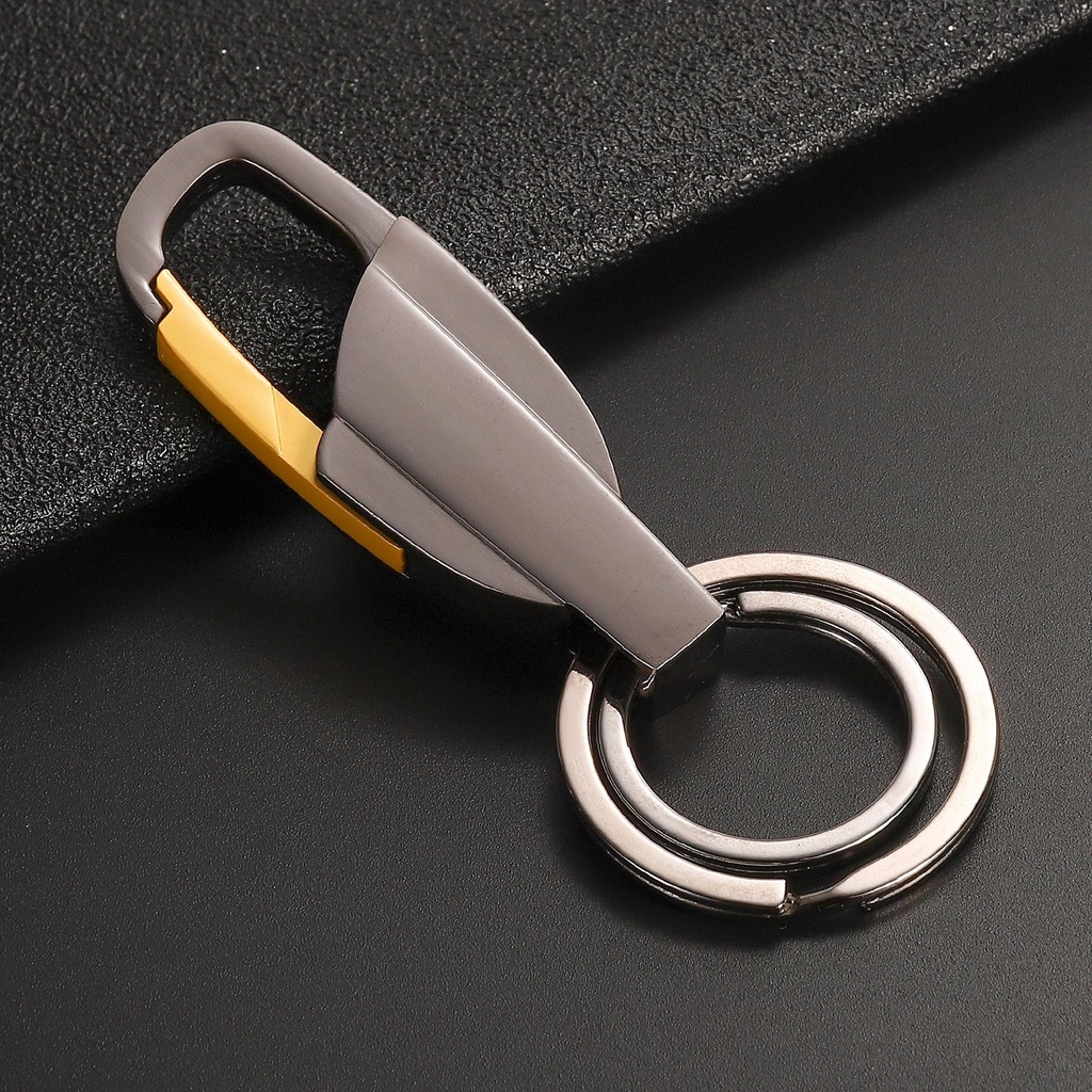 Gantungan Kunci Carabiner Aluminium Double Ring Kualitas Premium Tebal kuat