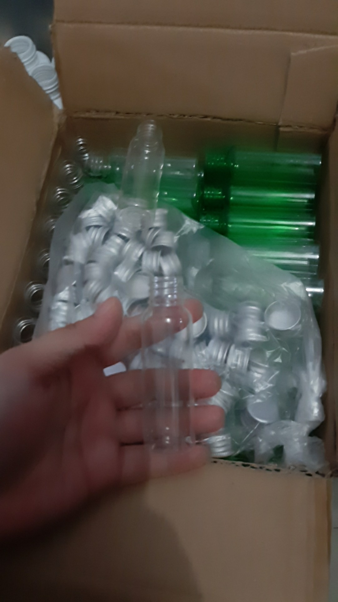 Botol Plastik Pet 30 Ml Bening Tutup Alumunium Minimal 20 Pcs