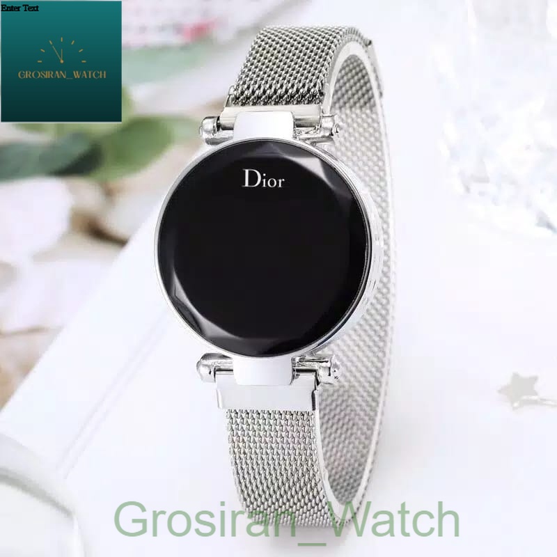 Jam Tangan Wanita Korea Sport LED Bulat Digital Strap Magnet [G_W]