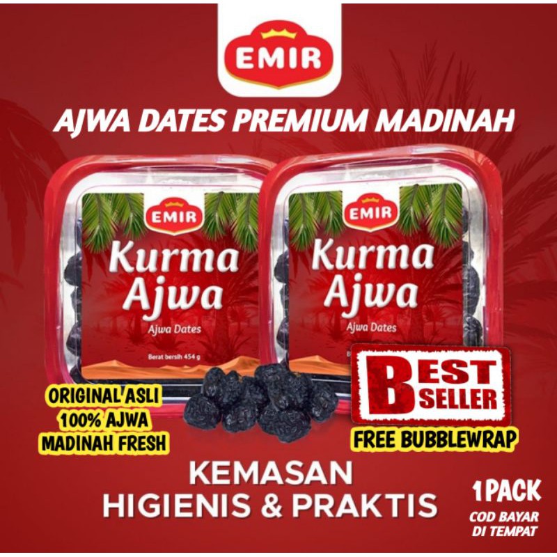 

TERLARIS kurma ajwa original asli MADINAH 500gr