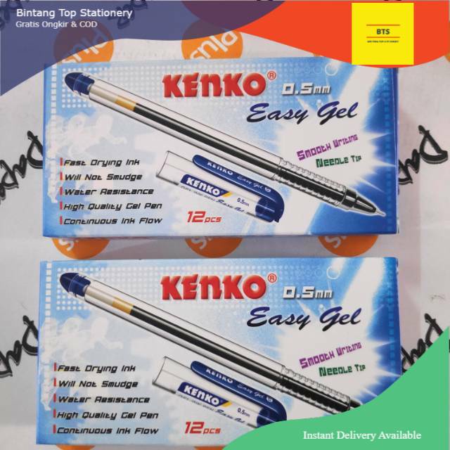 

[BTS] Pulpen / Ballpoint KENKO EASY GEL (12pcs)