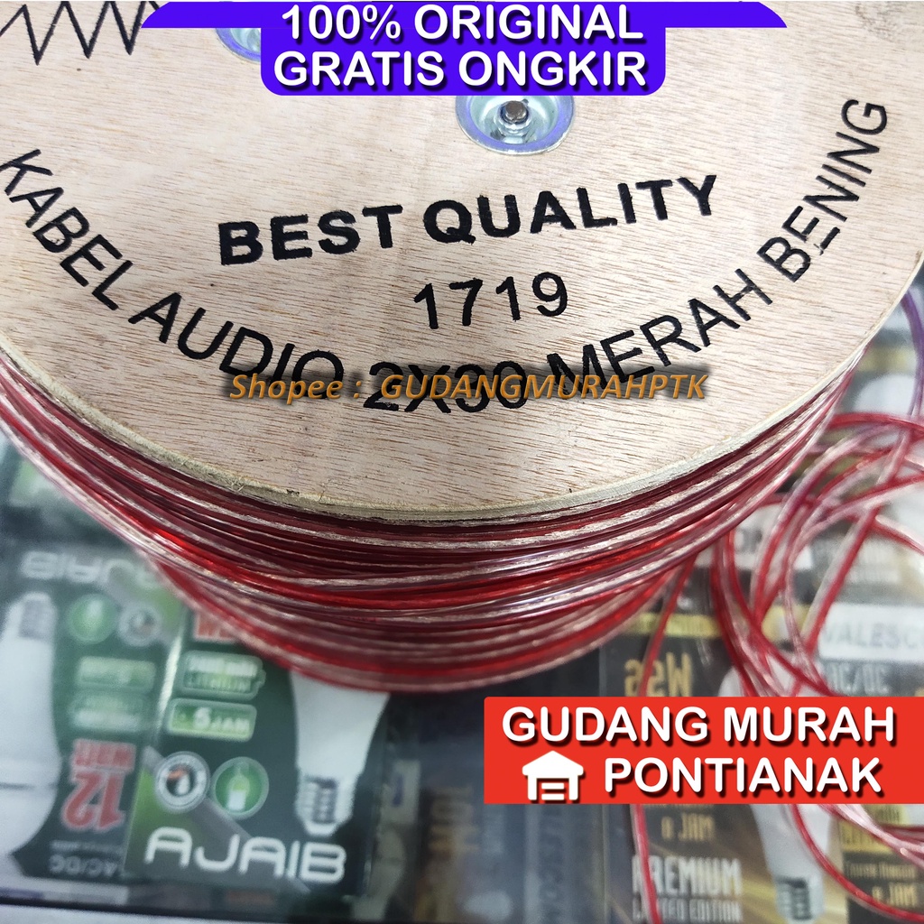 Kabel Listrik Transparant Bening Audio ukuran 30 kualitas Bagus 2x30