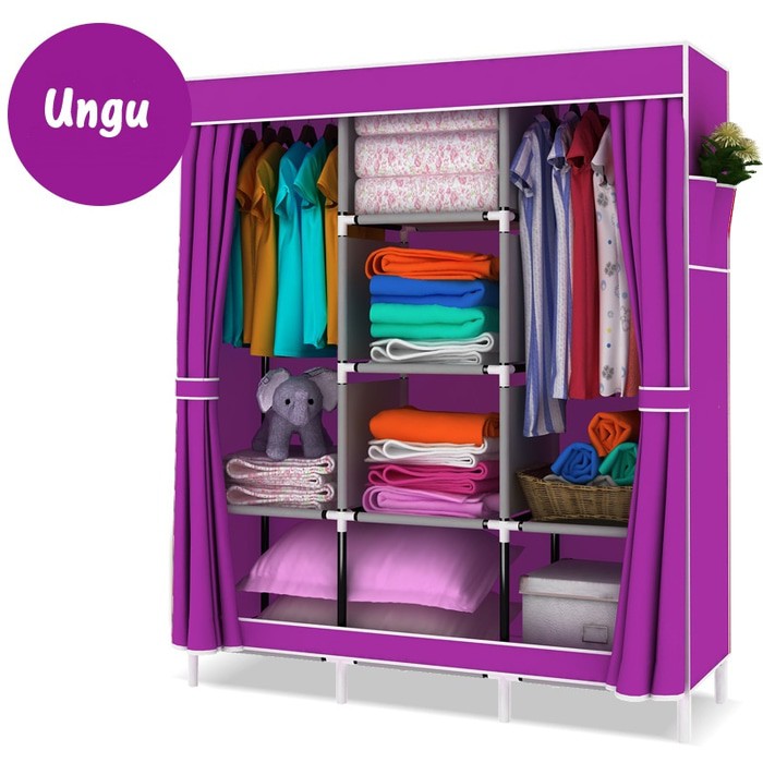 Lemari Pakaian Jumbo / Rak Jumbo / Lemari Pakaian Serbaguna UNGU - RKK04