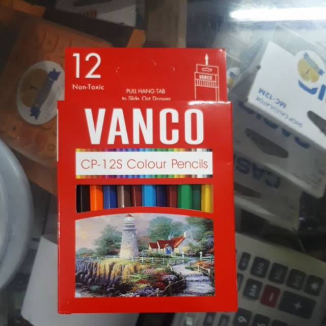 Pinsil warna pendek 12 warna VANCO