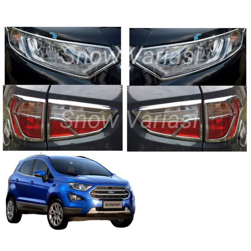 Paket Garnish Depan Belakang Ford Ecosport Chrome