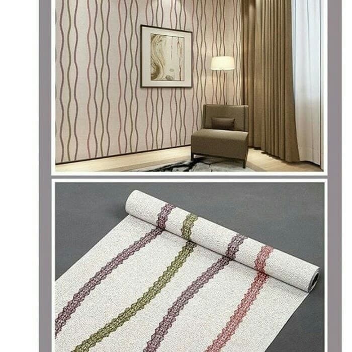 Wallpaper Dinding Motif Ulir Ukuran Panjang 10Meter x Lebar 45CM