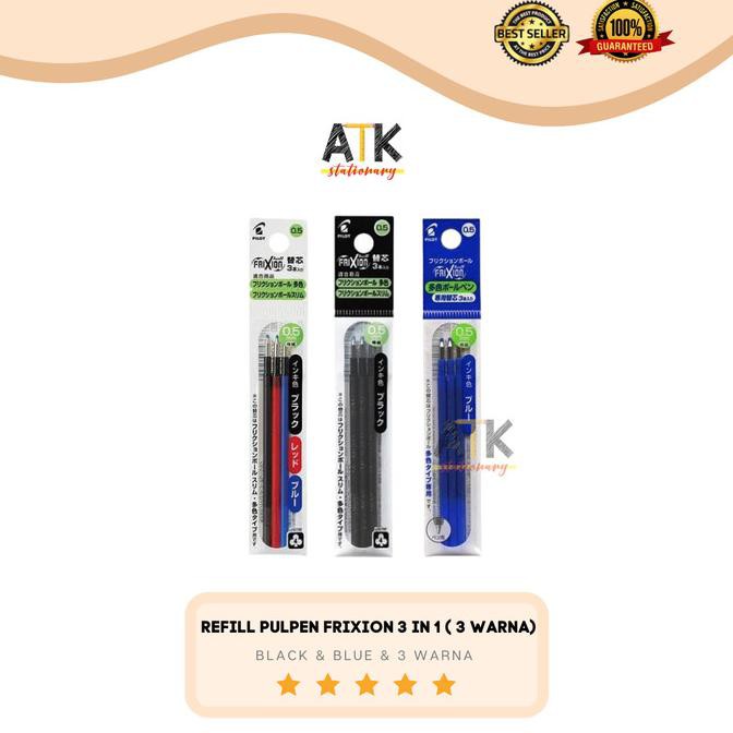 

Promo Awal tahun Refill isi Pulpen Frixion 3 in 1 ( pulpen 3 warna) atk - 3 WARNA Promo Awal tahun