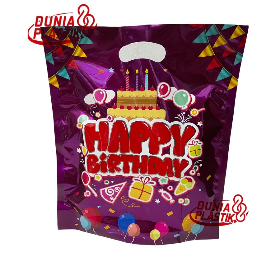 isi10pc KANTONG HBD 22x27cm tas plastik mengkilap souvenir goodie bag bungkus kado ultah ulang tahun happybirthday-6