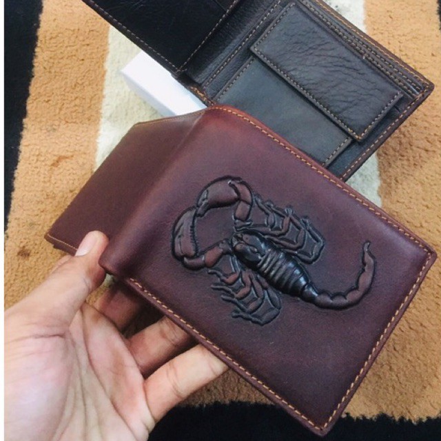 dompet lipat pria bahan kulit asli berkualitas motif cetak naga #dompet #dompetkulit #dompetpria