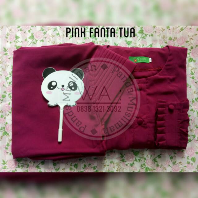Gamis set cadar pink fanta tua