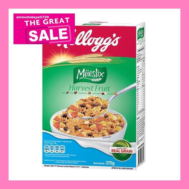 

Al04Nind Kelloggs Mueslix Harvest Fruit 375G Indvvl03