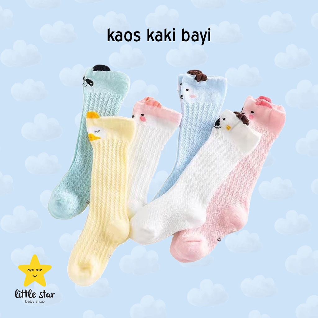 Kaos Kaki Anak Bayi Panjang Animal Polos Lucu Cute