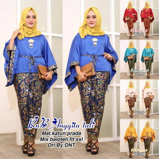 Modern Batik kebaya modern RnB Anggita tali pesta kebaya pesta batik atasan jumbo hamil wanita mur