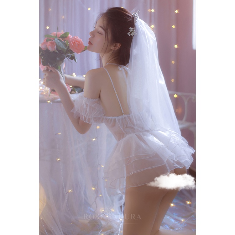 RR1536 LINGERIE Cosplay BRIDE GOWN STYLE | LINGERIE COSTUME COSPLAY KOSTUM Pengantin