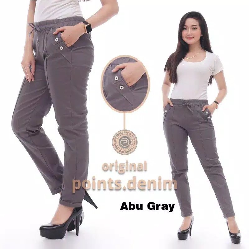 063HUGME CELANA WANITA BEST SELLER HITS MELAR STRETCH BIGSIZE BIG SIZE JUMBO BESAR MURAH PANTS